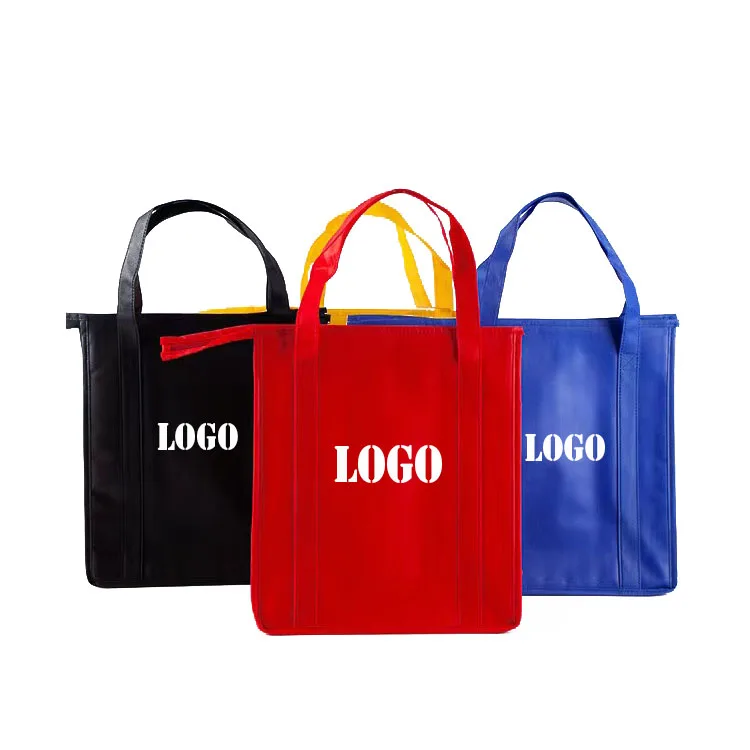 Custom Grocery Food Delivery Extra Large Non Woven Insulated Tote Food