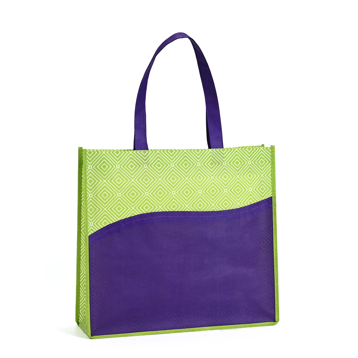 Custom Eco-Friendly RPET Shopping Bag Printed with Logo Pattern and Handle Sustainable Non-Woven Design manufacture