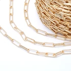 14k Gold Factory Wholesale New Arrival 14K Gold Plated Paperclip Link Chain For Jewelry Making