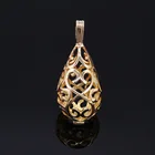 Jewelry Metal New Jewelry Cinnabars Metal Hollow Box Pendants For Necklace Pendant Can Be Opened Jewelry Pendant