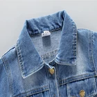 Baby Jacket Sweet Baby Outwear Kids Denim Jacket Kids Long Jean Jacket Hooded Denim Coat