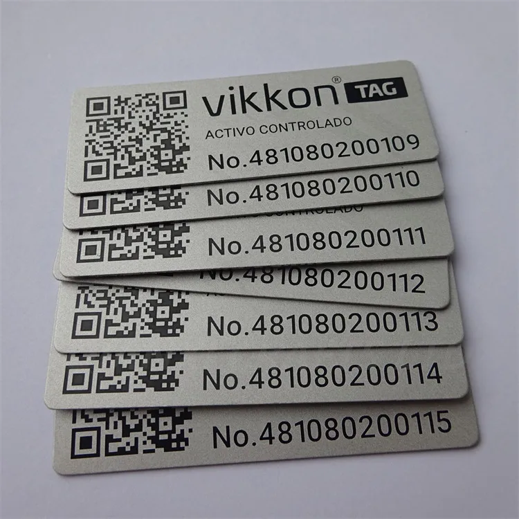 product equipment barcodes tracking id nameplate inventory marking metal qr labels fixed asset tags-5