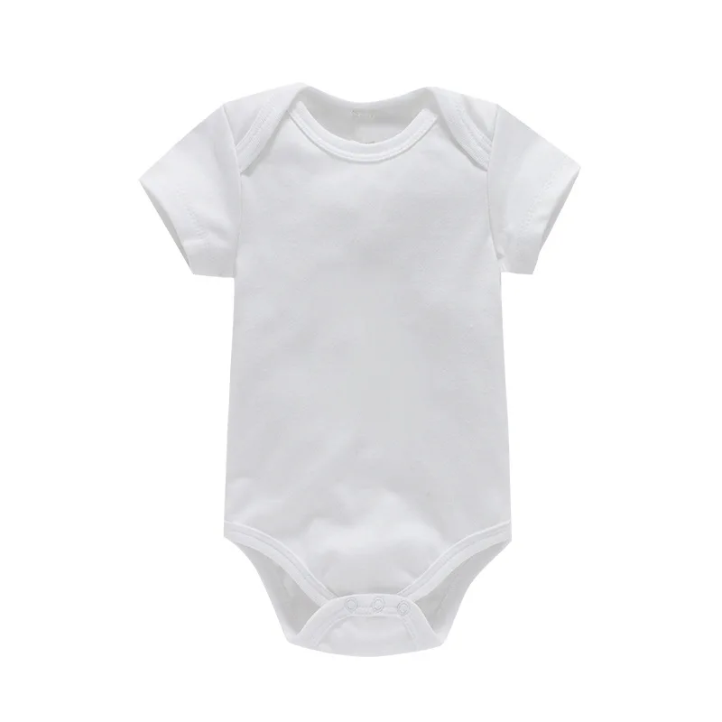 New Product Summer Knitted New Born Plain Short Sleeve Baby Jumpsuit Pyjamas Clothes Onesie Cotton Baby Summer Romper