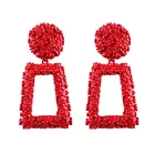 Earrings Cheap Personality White Metal Retro Earrings Geometric Square Metal Earrings Women