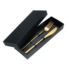 2pcs Set Cutlery Sets Wholesale 2Pcs Dinnerware Set Luxury Stainless Steel Tableware Cutlery Flatware Sets For Wedding