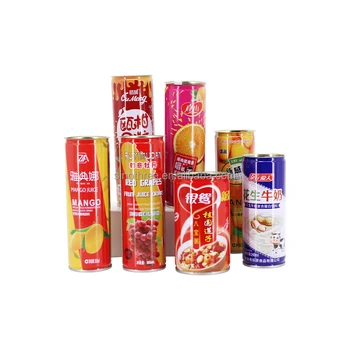 OEM 250ml 310ml 500ml 960ml Tinplate Beverage Tin Cans Three Pieces Tin Can With Easy Open Lids For Beer Milk Coffee Fruit Juice