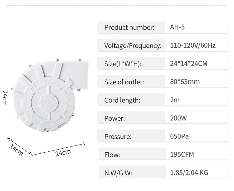 Inside Mini Air Blower, Sale130W, 150W, 200W - detail 10