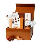 Custom Design Chocolate Snacks Gift Basket With Magnet Display Hamper Tray Cardboard Trays
