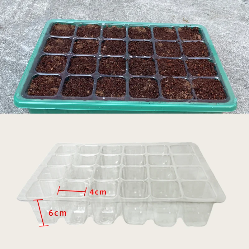 Double Function Plant Nursery Tray & Lids Sowing Propagator Kit Farm Seed Grow Pots Deep 40Cells Herb Seed Sprouting Tray