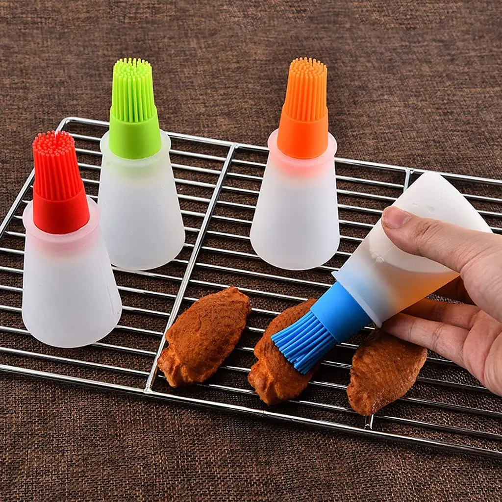 USSE BBQ Pastry Basting Brushes Silicone Cooking Grill Barbecue Baking Pastry Oil Honey Sauce Bottle Brush factory