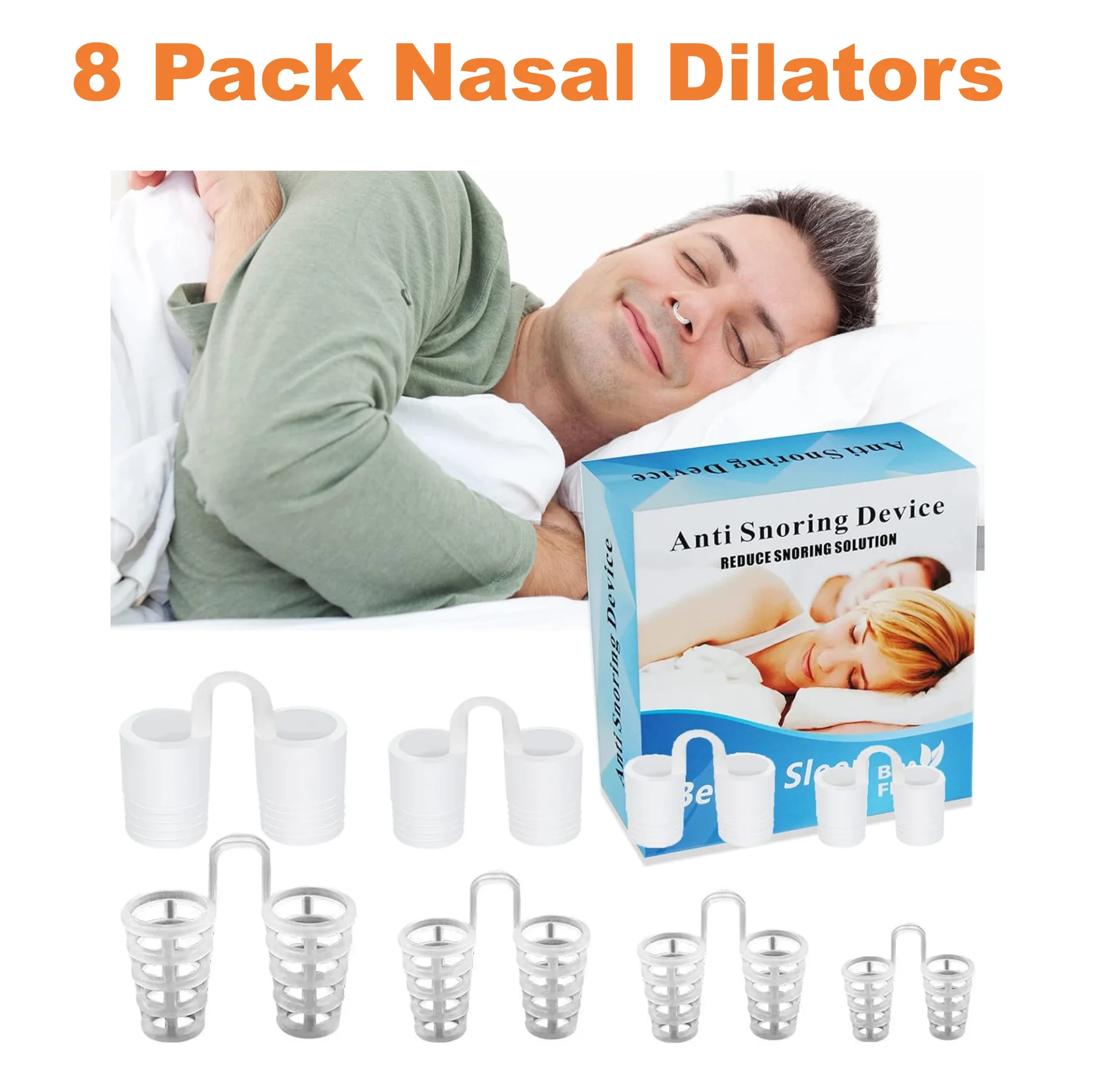 8 Pack Nose Vents Anti Snoring Devices Ease Breathing Simple Snoring