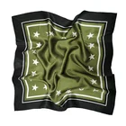 Scarves Stars Scarf Silk Scarves For Ladies Green Design With Stars Printed Hair Scarf 60x60CM