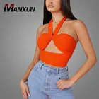 Shirt MX Fashion Hollow Out Girl' S Shirt Tops Elegant Orange Sleeveless Tops Sexy Top Of Women