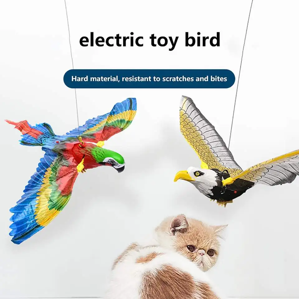 Wholesale Electric Hanging Eagle Flying Bird Teaser Play Cat Stick