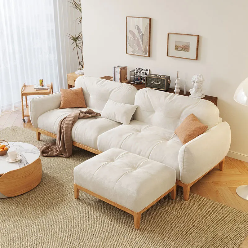 Customized high quality velvet modern sectional living room sofa ottoman stool