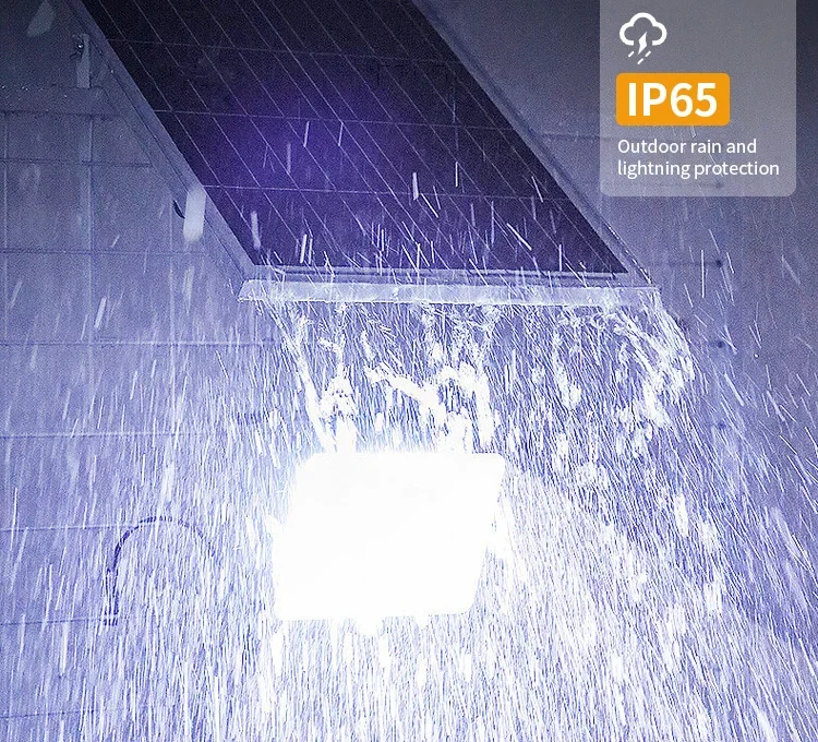 KCD DC 12v 5000k 200w 300w 500w 600w IP65发光二极管太阳能灯运动传感器3模式泛光灯便携式太阳能泛光灯户外