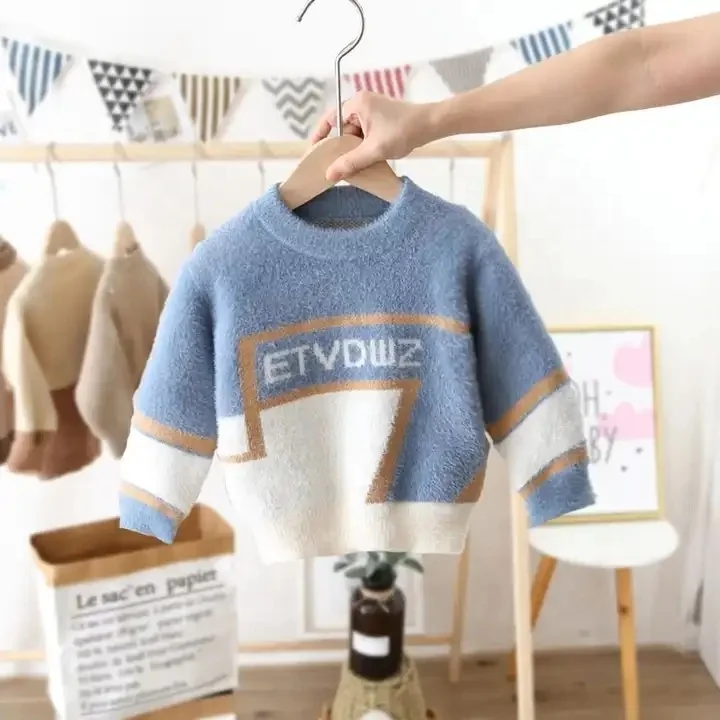 Baby Sweaters Toddler Boys Girls Sweater Infant Newborns Round Neck Long Sleeve