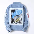 Jacket Men Men's Denim Jacket Casual Retro Denim Jacket Slim Long Sleeve Streetwear Lapel Jacket