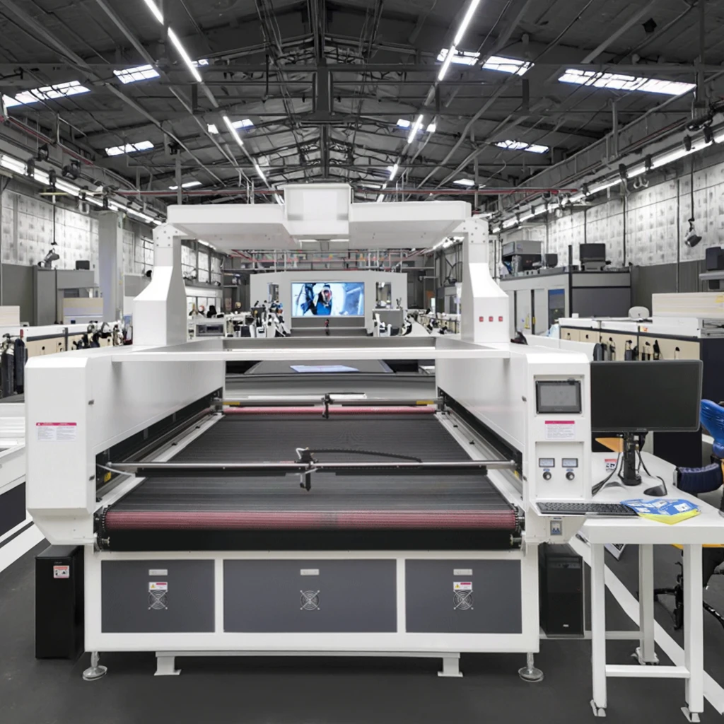 product dual head roll to roll automatic digital yag fabric laser cutting engraving machine with 120w ccd camera for textile crystal-3
