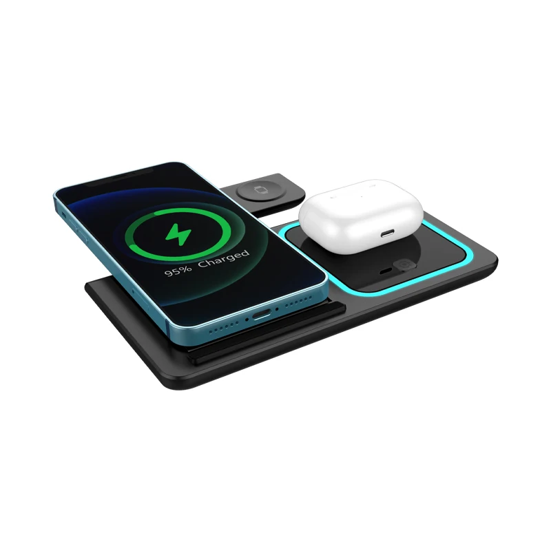 hot sale 3 in 1 wireless charger station  car qi wireless charger