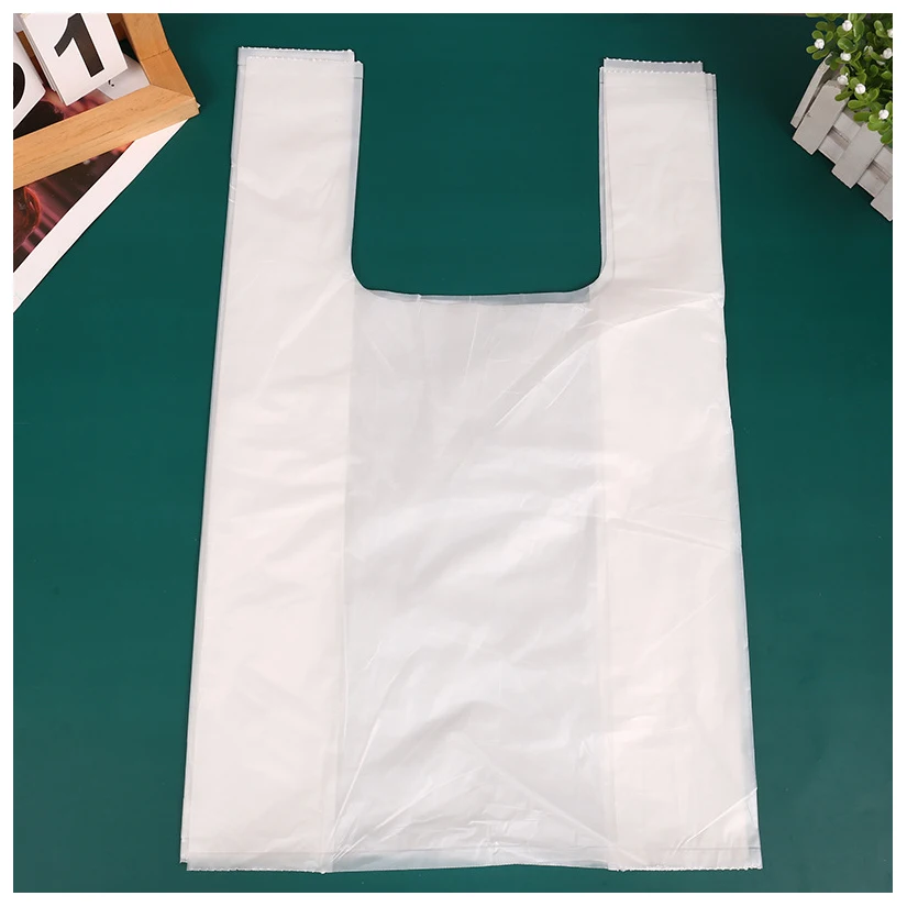 Handle Shopping Bag Wholesale 100% Biodegradable Compostable Vest Bag Popular Poly Plastic T Shirt Carry Out T Shirt