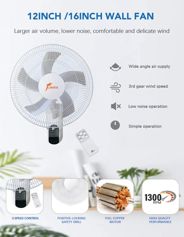 Ventilateur Mural Hanging Fan, Wall, Electric, Plastic - detail 6