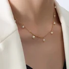 Rosary Hot Sale Fashion Simple Necklace Pearl Initial Necklace Rosary Necklace