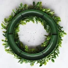 Wedding Pvc High Quality Wedding Door Hanging Wreath Boxwood Artificial Garland Green Wreath Spring Wreath