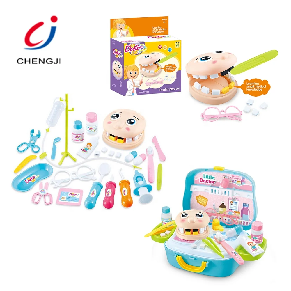 Cheap pretend play set mini children medical plastic dentist toys doctor sets