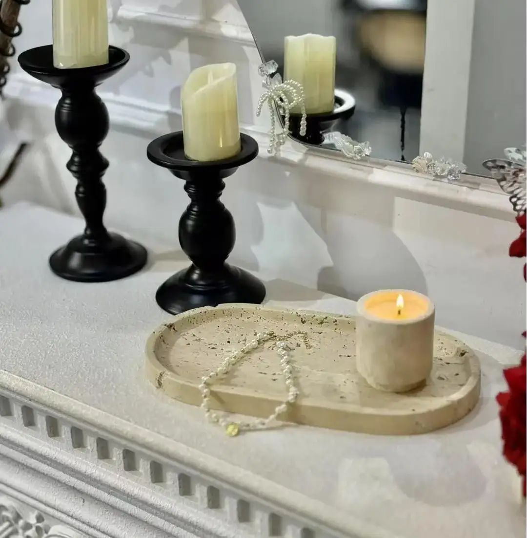 product elegant travertine marble handicrafts natural interior design accessories-3