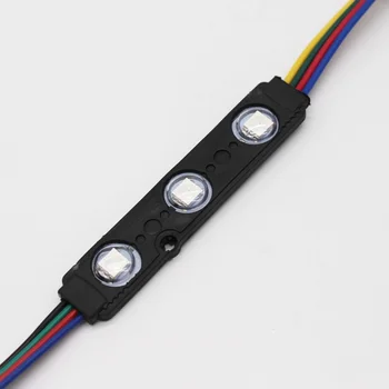 Black RGB modules 5050 16colors changeable 0.75W 7015 IP65 12V For Window display Shop Banner Billboard LED Module RGB