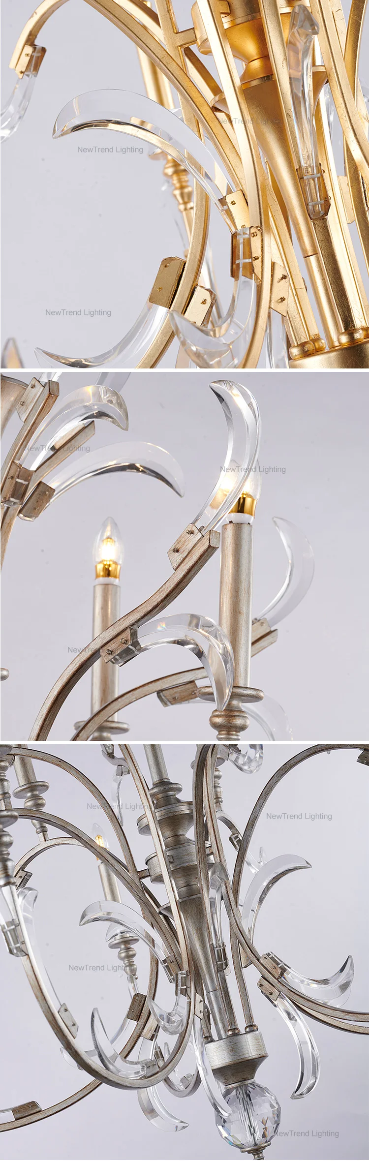 DZ-030 Luxury Hotel Lobby Villa Restaurant Indoor Decoration Pendant Light LED Crystal Chandelier factory