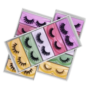 3d False Mink Eyelashes Customized Logo and Package Magnetic False Eyelashes Single Pair