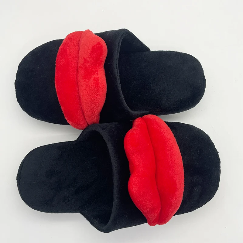 Winter lady household non-slip warm adult cute short plush woman slippers ladies slippers