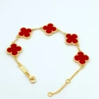 Gold 18k Gold Plated Women's Gift 4 Leaf Clover Bracelet