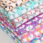 Fabric Polyester Star Moon Coral Velvet Fabric 100% Polyester Fleece Fabric For Cushion Covers Blanket