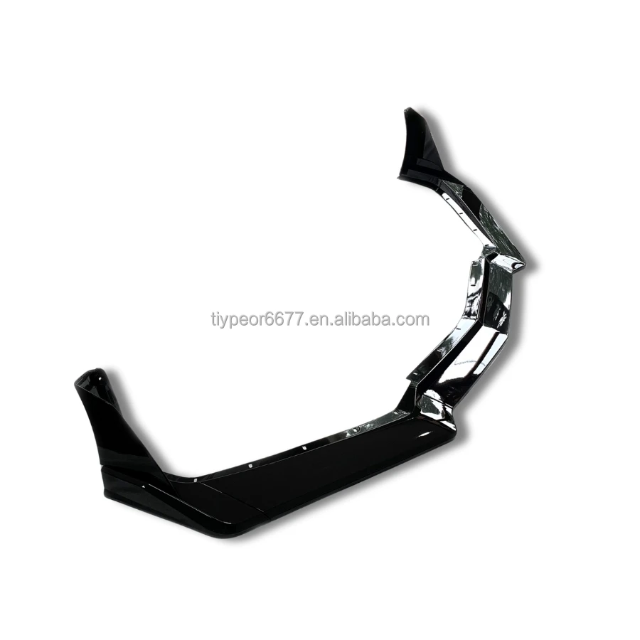 product tiypeor glossy black car front bumper lip spoiler diffuser for chevrolet corvette c8 2020 2024 7pcs-5