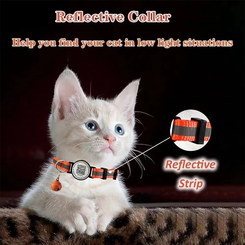 Hot Selling Silicone Reflective Dog Collar with QR Code & Paw ID Tags Durable Print Anti-Loss Tracking for Dogs