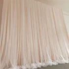 Wedding Easy Installation Wedding Backdrop Smooth Waterfall Double Layer Tulle Mesh Background For Party Event Use