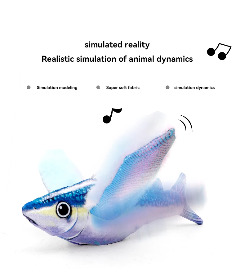 New high quality colorful fish wings stirring cat toys sound pet toys Pet supplies supplier