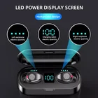 1 All Type Earphones 2 In 1 Wireless TWS V5.0 Bluetooth Handsfree Earphone With Power Bank