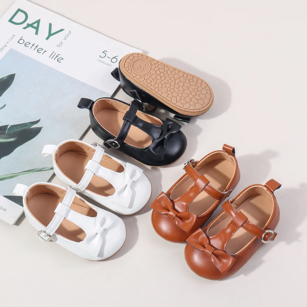 Hot Selling Spring Autumn Summer Solid Pu Leather Toddler Newborn Infant Baby Girls Shoes supplier