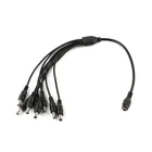 Power Cable Dc 2.1*5.5mm DC-Power 8 Channel Power Cable Splitter A DC 1 Female To 8 Male Power Cable