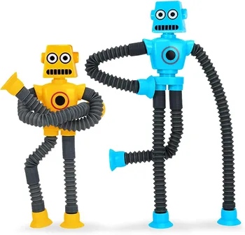 2024 Wholesale Changeable Design Pop Tube Toy  pop tubes sensory fidget Robot Toys for kids