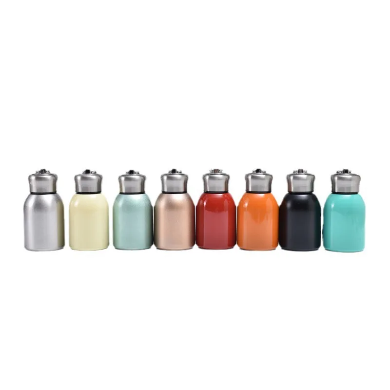 Double Wall Stainless Steel Factory Low Price 300ml 10oz Light Weight Wholesale Small Mini Pocket Thermos Bottle Vacuum Flasks