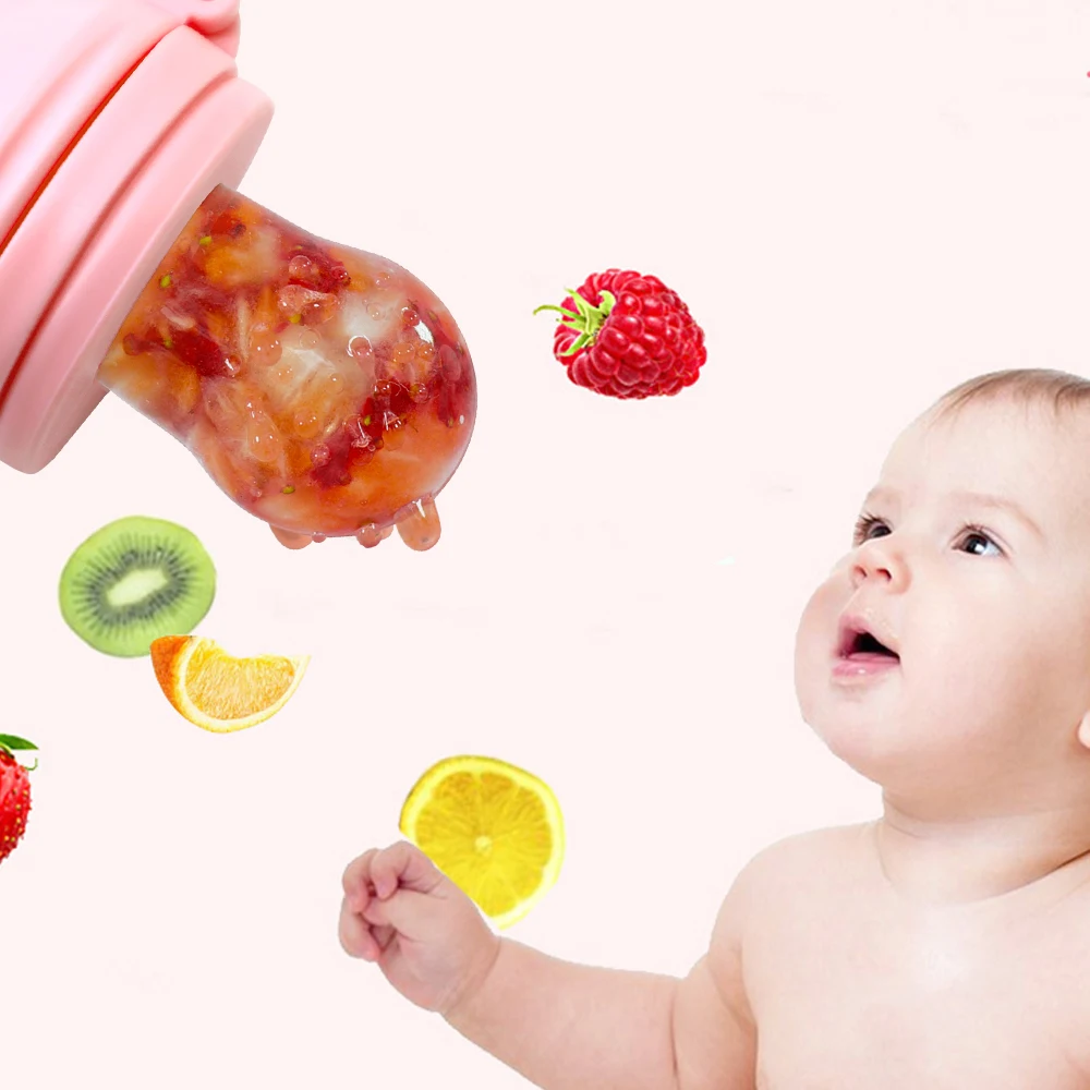 WO_ SILICONE INFANT BABY FRUITS FEEDING PACIFIER BOTTLE DUMMY NIPPLE TEETHER FUN 