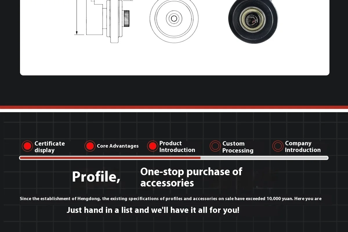 3D Printer Equipment Aluminum Frame Guide Rail Pulley Mobile Guide Wheel Accessory Bearing Pulley Assembly with Carton Packing details