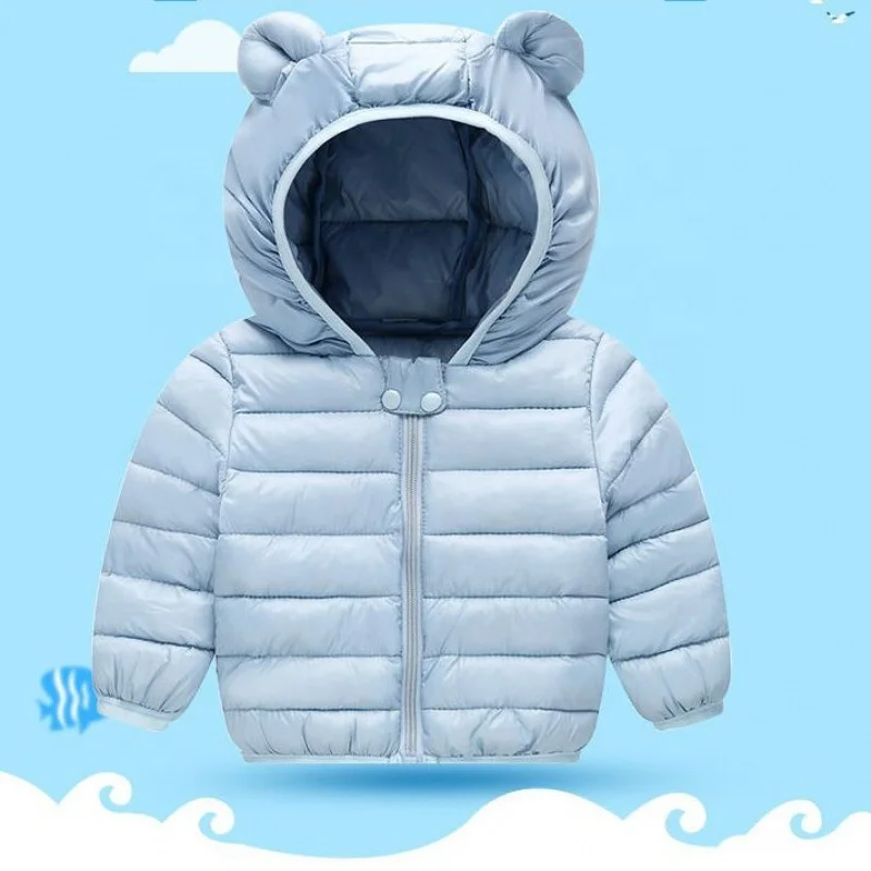 Happy Cherry Boys Girls Winter Thick Jacket Warm Fleece Fur Lining Zipper Hooded Windproof Coat Outwear for 1-12 Years