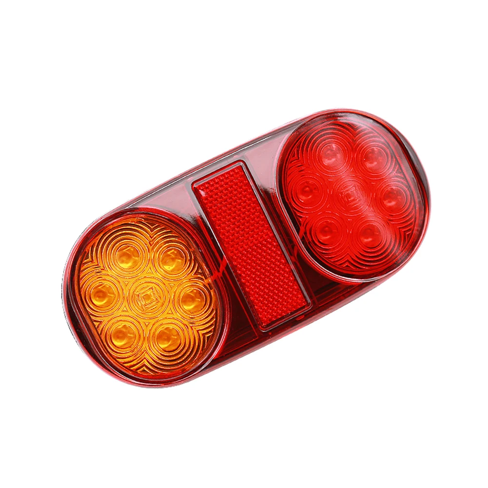 product 14led tail lamp rear tail lamp red and yellow brake steering ellipse modified tail lamp 12v24v-29