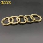 Ring YYX High Quality 26*33mm Custom Logo Engrave Brand Name Split Ring Flat Key Ring